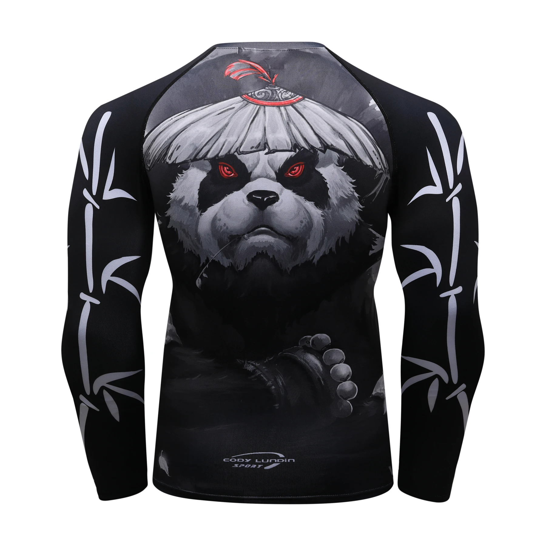 Cody Lundin Panda Printed Tight Gym Tight Shirts Anti-uv Male Jiu Jitsu Long Sleeve Rash Guard Grapping  Sublimation Shirts