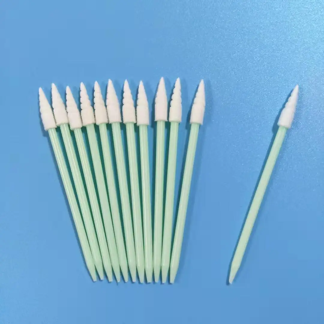 100 Pcs Lint Dust Free Small Sharp Pointed Foam Tip Sticks Cleaning Sponge Head Swab For PCB Board Electronics Small Area Camera