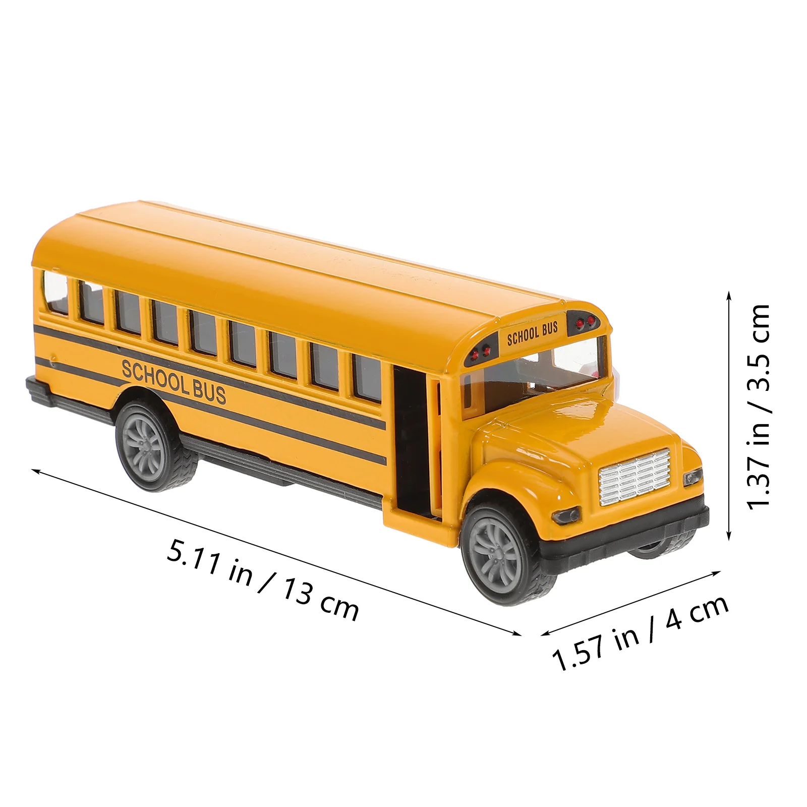 School Bus Toys Alloy Pull Back Car Truck Kids Wing Orange Toddler Airplane Model