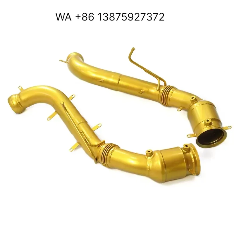 Wmwmnu Stainless Steel Exhaust Downpipe for 570S 3.8T with Ceramic Heat Shield High Flow Auto Performance Parts