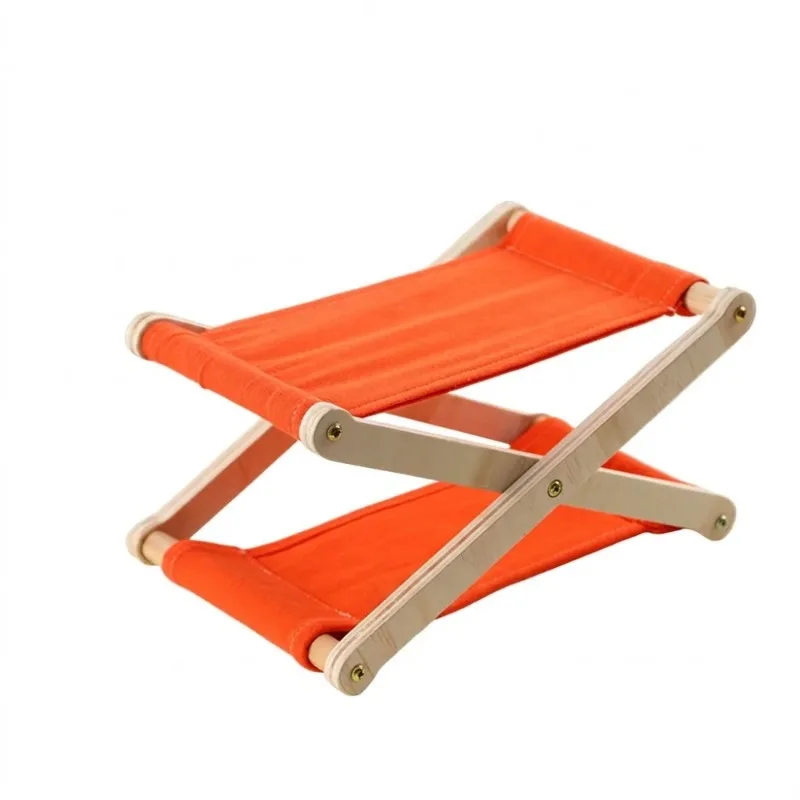 Compact Folding Wooden Beach Pillow Adjustable Height Ergonomic Canvas Lounge Headrest UV Resistant Sunbathing
