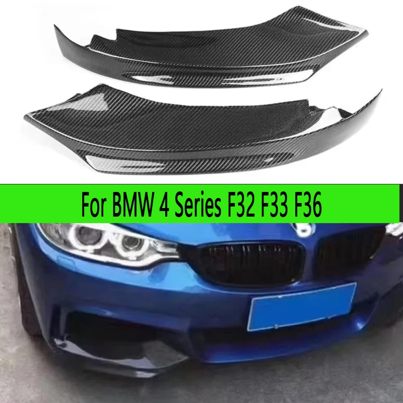 

For BMW 4 series F32 F33 F36 420 430 440 Carbon Fiber wrap angle Car Front Bumper Splitter Corner Trim Cover Front Chin Body Kit