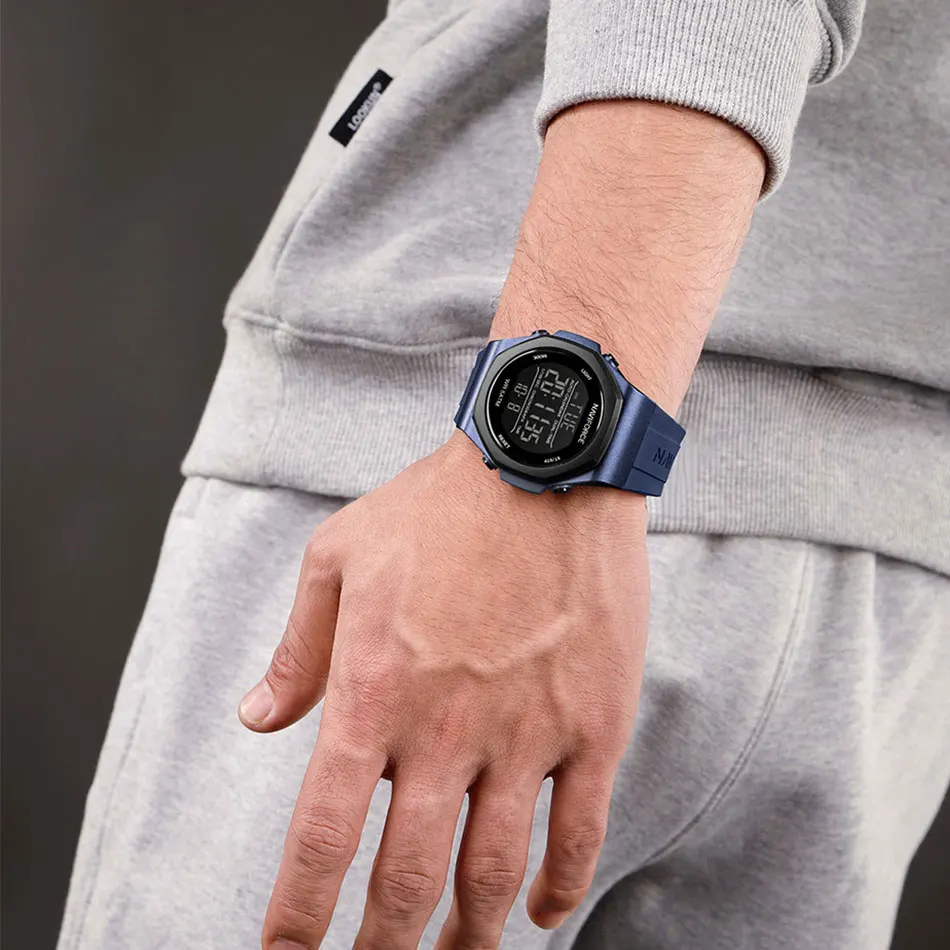 NAVIFORCE Men Sports Wristwatch Multifunction Men\'s Military Digital Watches Waterproof Clock Student Electronic Watch for man