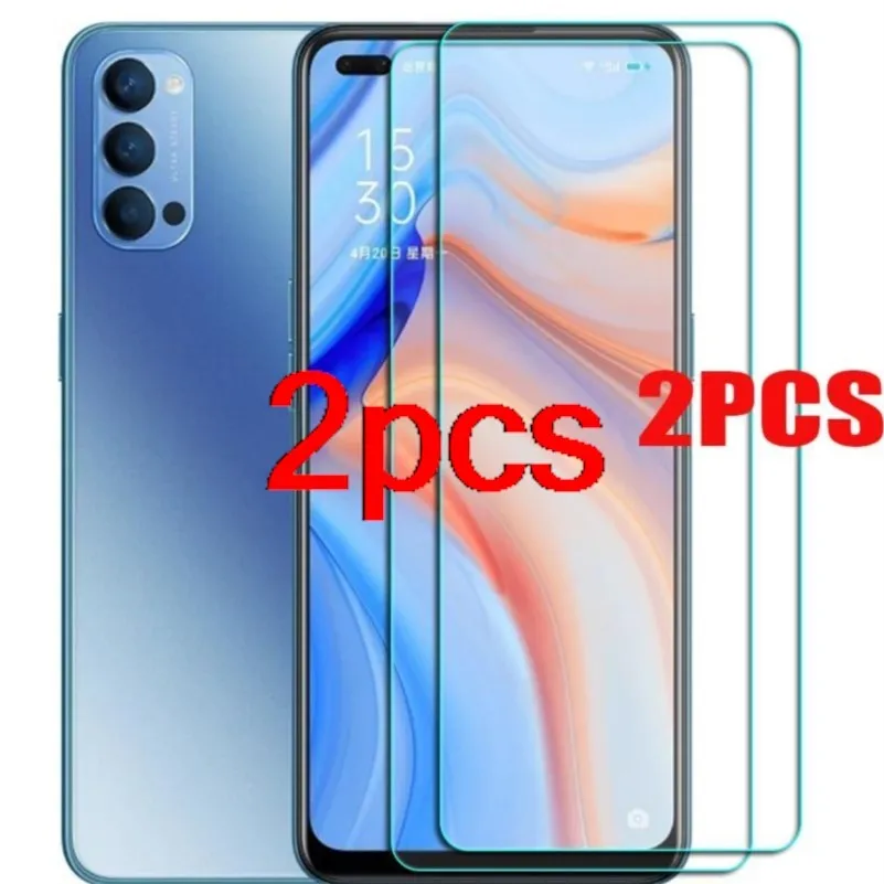 

2 шт. для OPPO Reno4, закаленное стекло, прозрачное HD защитное стекло на OPPO Reno 4, защитная пленка для экрана, стеклянная пленка, защитный щит