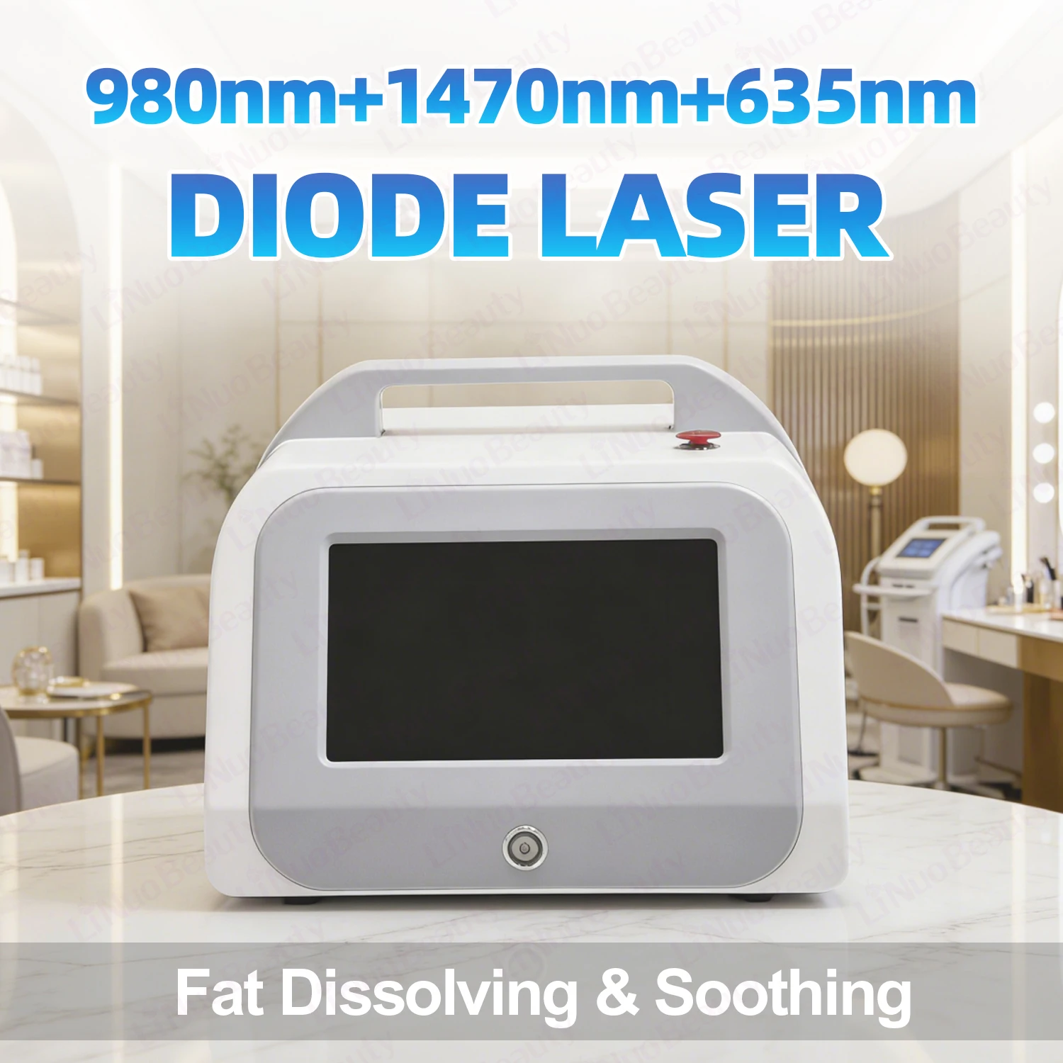 

Dual Waves Diode Laser Body Shaping Fat Burning 980nm 1470nm 635nm Laser Vascular Remova Lipolysis Endo Surgery Face Lifting