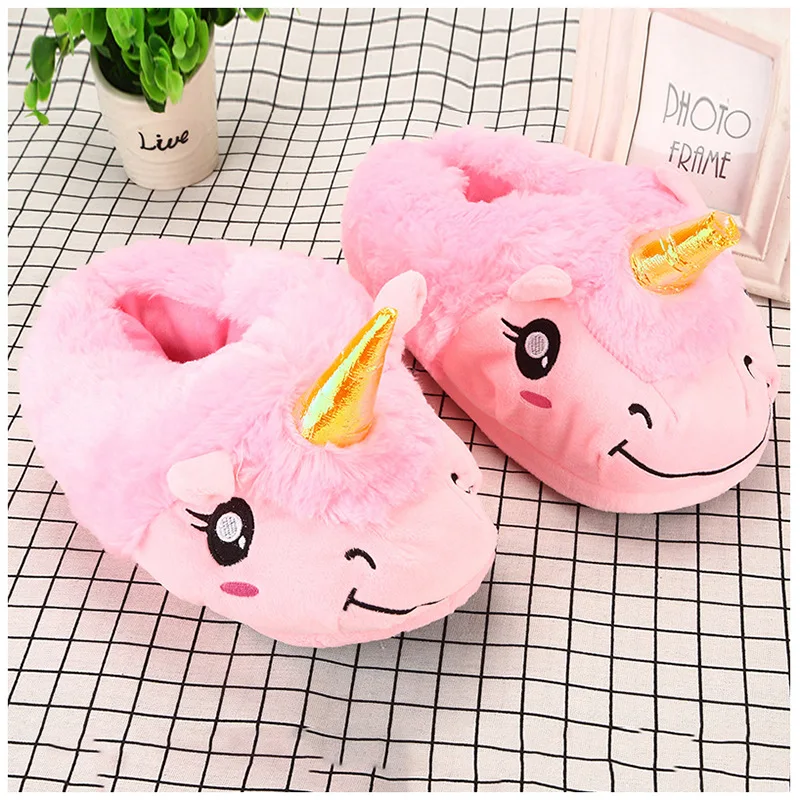 Unicorn Slippers House Shoes Women Cute Funny Slippers Girls Winter Shoes 2023 Classic Ladies Slippers Chanclas Mujer