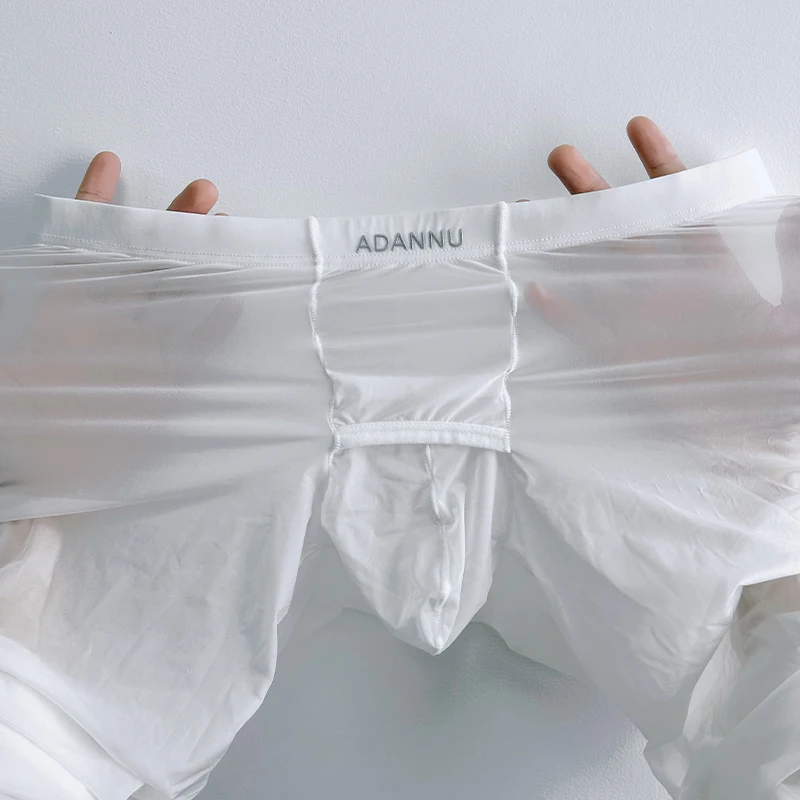 1/2/3/4 قطعة سراويل رياضية رجالية رقيقة جدا الحرير الجليد البلاستيك الرياضة باربي السراويل مرونة عالية سلس التجفيف السريع الملابس الداخلية #3