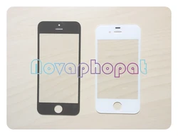 Novaphopat Black/White Glass Screen For Iphone 4 4s 5 5S 5C Glass Lens screen ( Not touch LCD Digitizer Sensor ) +tracking