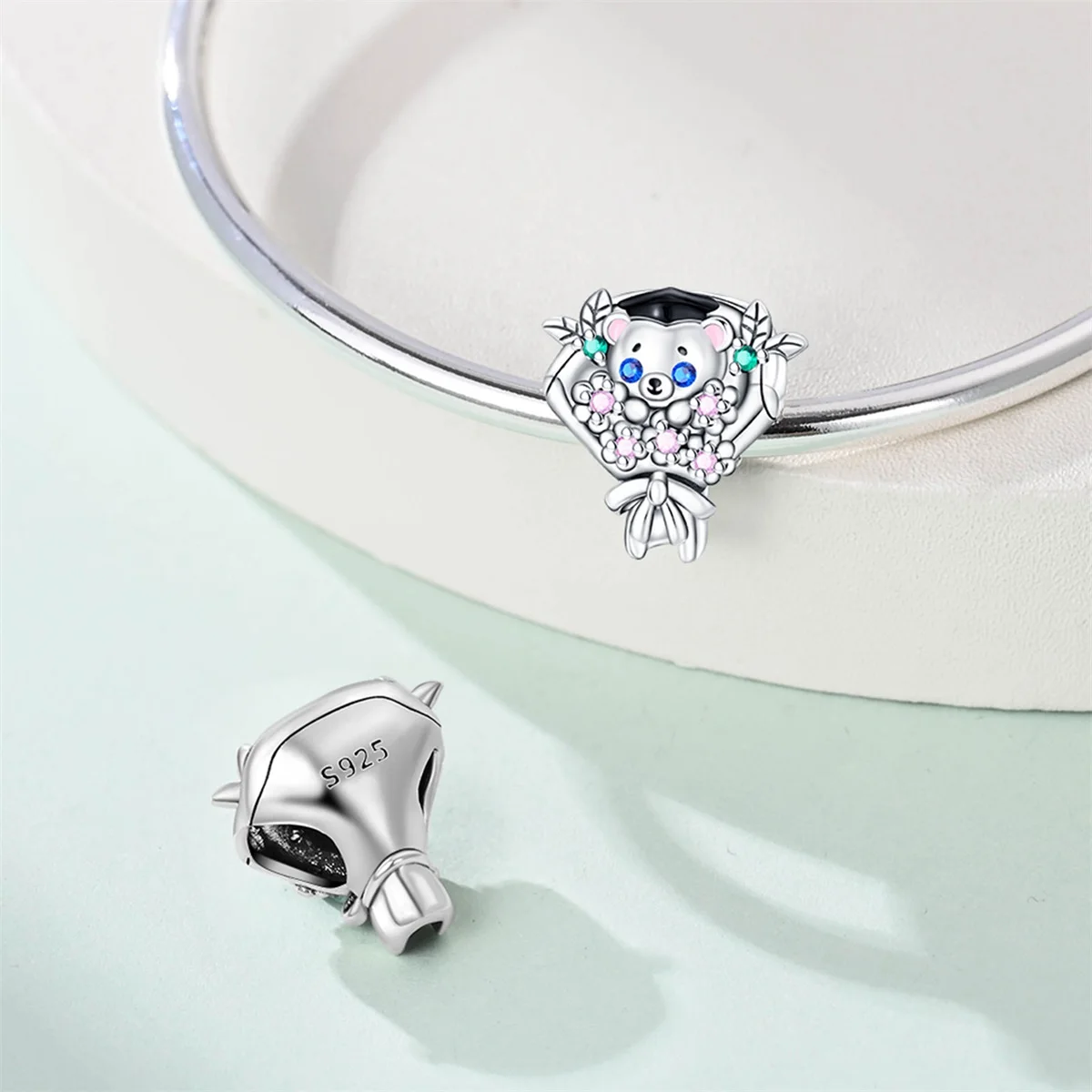925 Sterling Silver Wisdom Owl Graduation Cap Charms Bead Fit Original Bracelet Diy Jewelry Making Gift For Family Friend