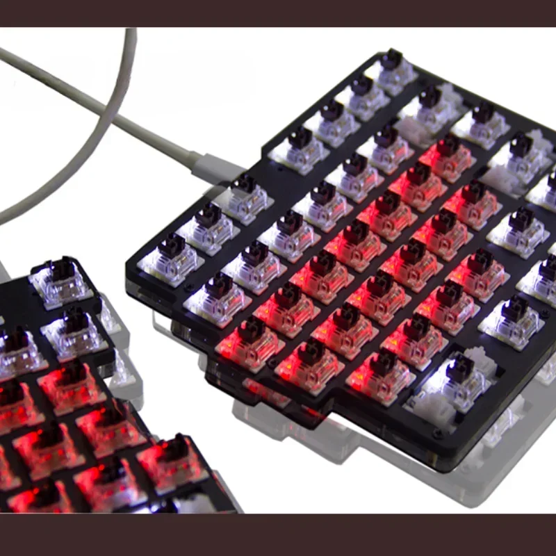 Imagem -06 - Mifuny Kit de Teclado Mecânico com Fio tipo Dividido 78 Teclas Retroiluminação Rgb Ergonomia Macro Programável Personalizado Teclado para Jogos de Escritório