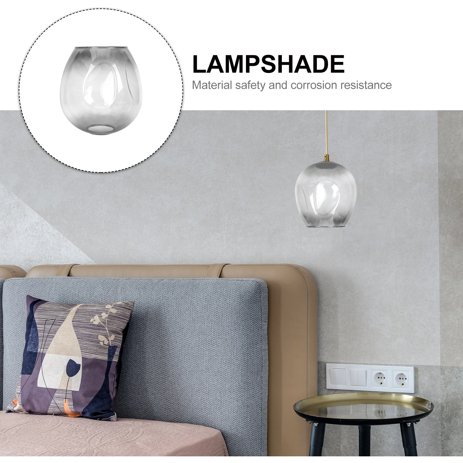 ガラスランプシェード 多用途交換カバー デスクフロアランプ用 暖かい雰囲気の光 ホームデコレーション シンプル