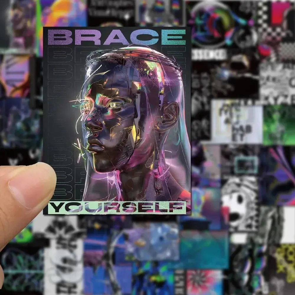 10/20/40pcs Psychedelic Acid กราฟิกสติกเกอร์การ์ตูน Art Aesthetic Decals สเก็ตบอร์ดเคสโทรศัพท์แล็ปท็อป Cool สติกเกอร์ตกแต่ง