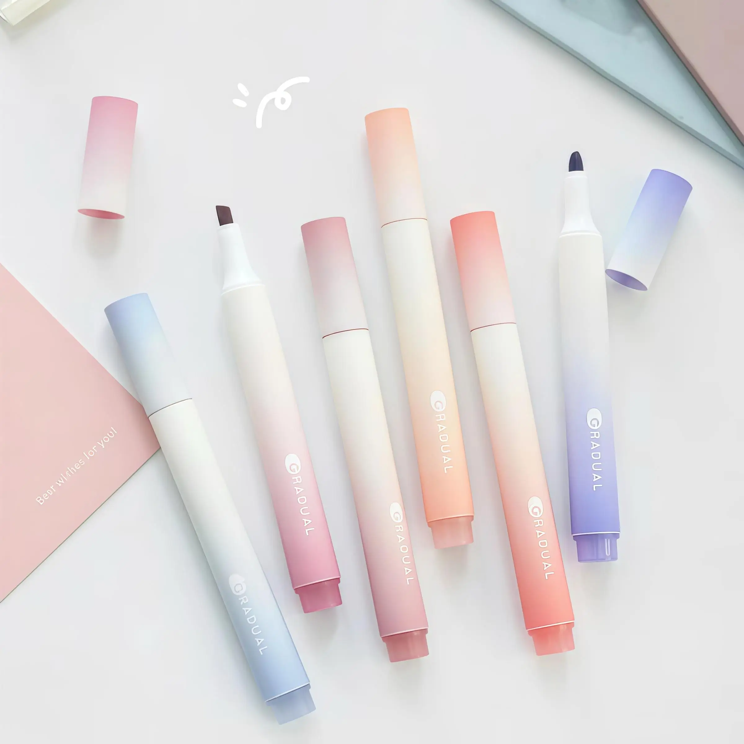 4 pieces/set Cute Markers, Color Highlighters, Drawing Tools, DIY Dot & Line Pens, Painting & Doodling Markers, School & Office