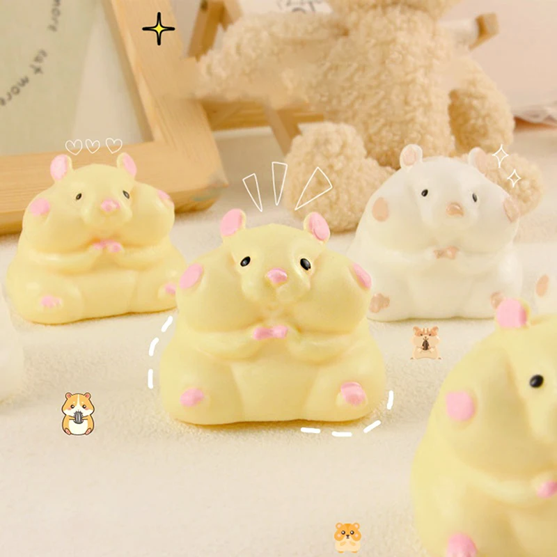 1PC シリコーンピンチ減圧小道具かわいいハムスタースクイーズおもちゃ TPR そわそわ感覚おもちゃ子供大人のギフト