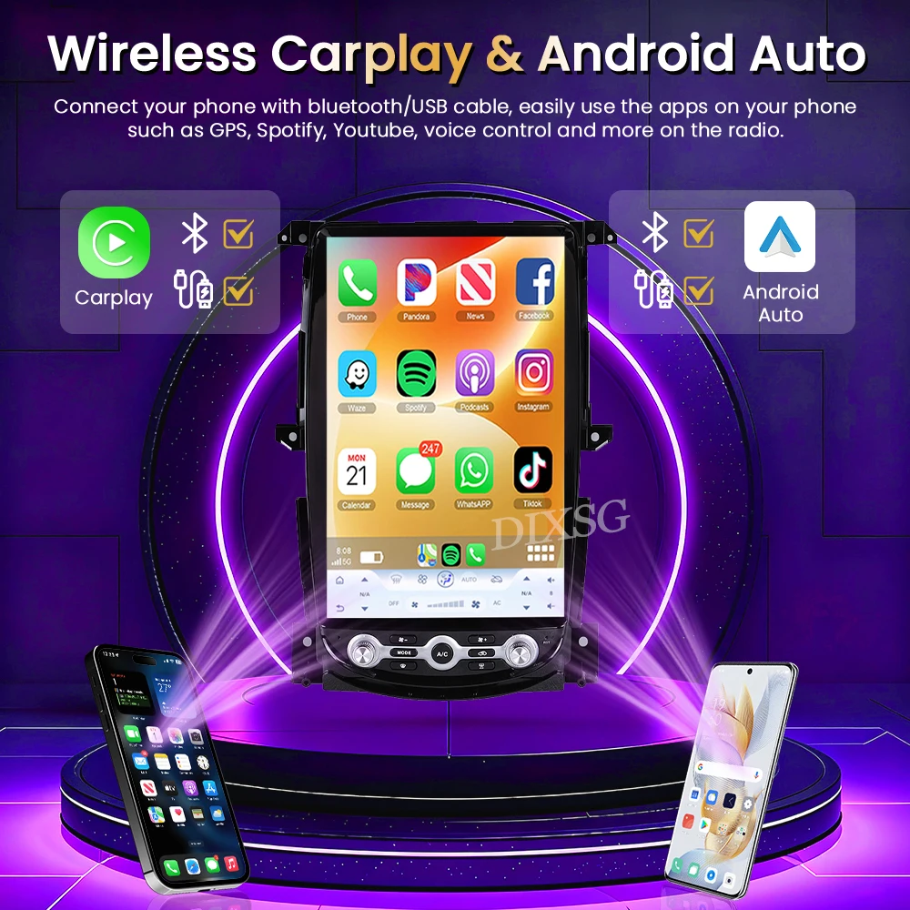 14.5”Android15 Wireless CarPlay For Nissan 370Z Z34 2005-2019 Tesla Screen Player Car Radio Multimedia GPS Navigation 4G DSP RD