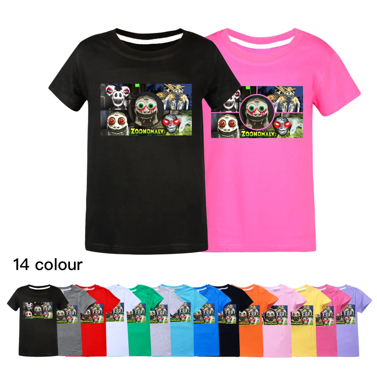 ZOONOMALY-camiseta de manga curta infantil, tops casuais para bebês, 100% algodão, roupas de moda para meninos adolescentes, novo jogo, verão, 2022