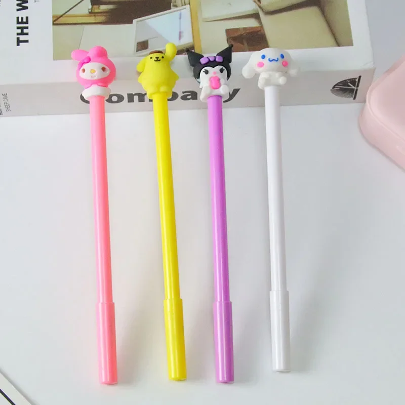 Sanrio Cinnamoroll Mymelody Kuromi Cartoon Pen Stationery Kawaii Neutral Pen Black 0.5mm Office Supplies Kids gift