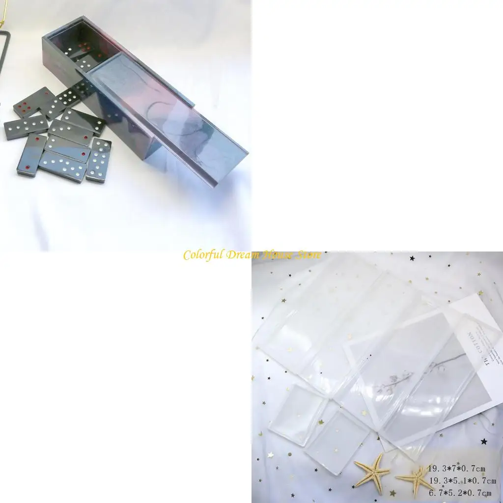 

DIY Crafts Dominoes Storage Tray Mold Handicrafts Soap Resin Casting Mold