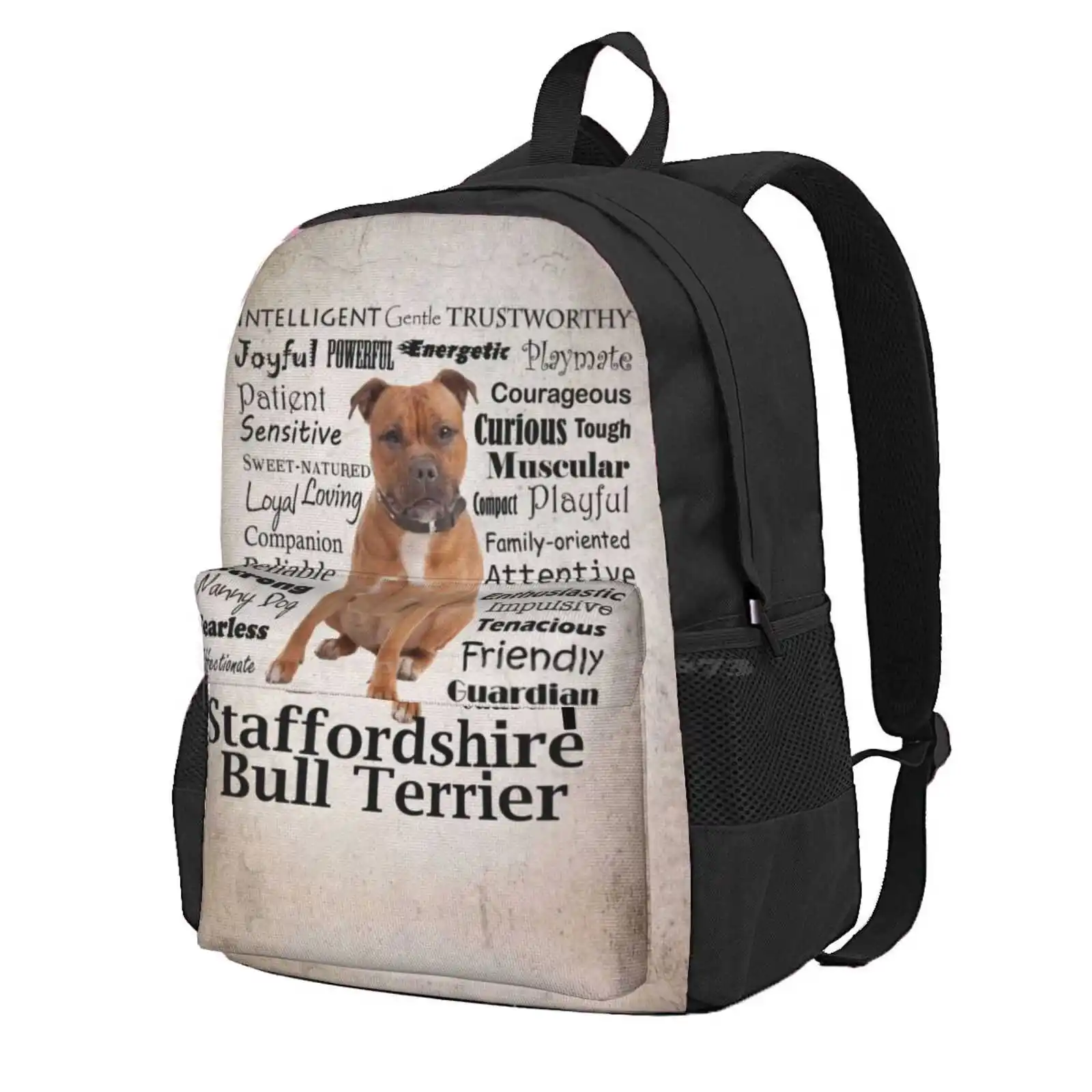 Staffordshire Bull Terrier Traits Hot Sale Schoolbag Backpack Fashion Bags Staffordshire Bull Terrier Staffie Staffy Dog Pet