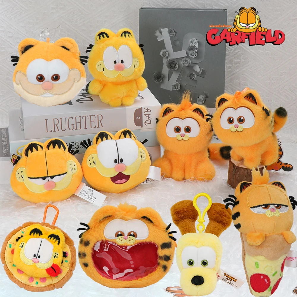 

Garfield Original Cute Plush Toy Odie Dog Key Chains Cartoon Lazy Fat Cat Stuffed Doll Anime Kitty Pendant Animal Birthday Gift