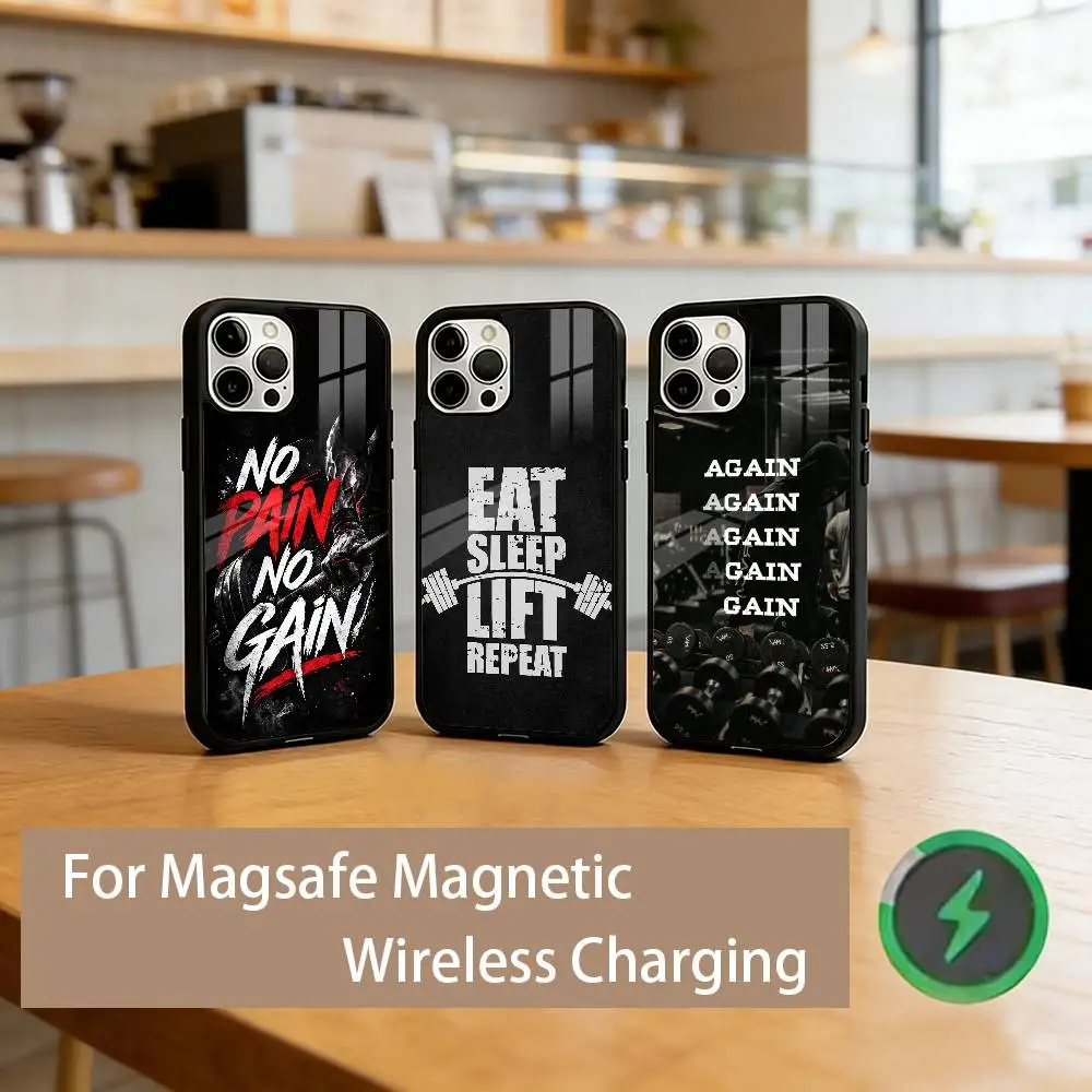 Training Workout Gym Crossfit Quote Phone Case For iPhone17,16,15,14,13,12,11 Plus,Pro Magnetic For Magsafe Wireless Charging