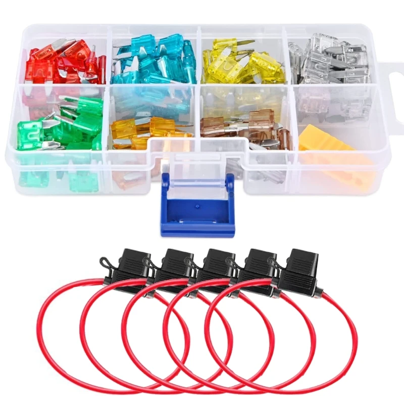 

120/140Pcs Standard Fuses For Car 2/3/5/7.5/10/15/20/25/30/35/40Amp Fuses