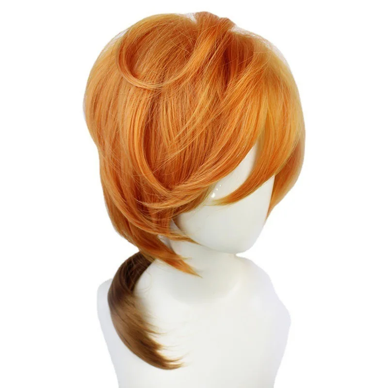 Danganronpa's Literary Hero Nakajima Shuji Dog Cosplay Wig Special Blend Gradient Messy And Slightly Curly Medium-length Hair
