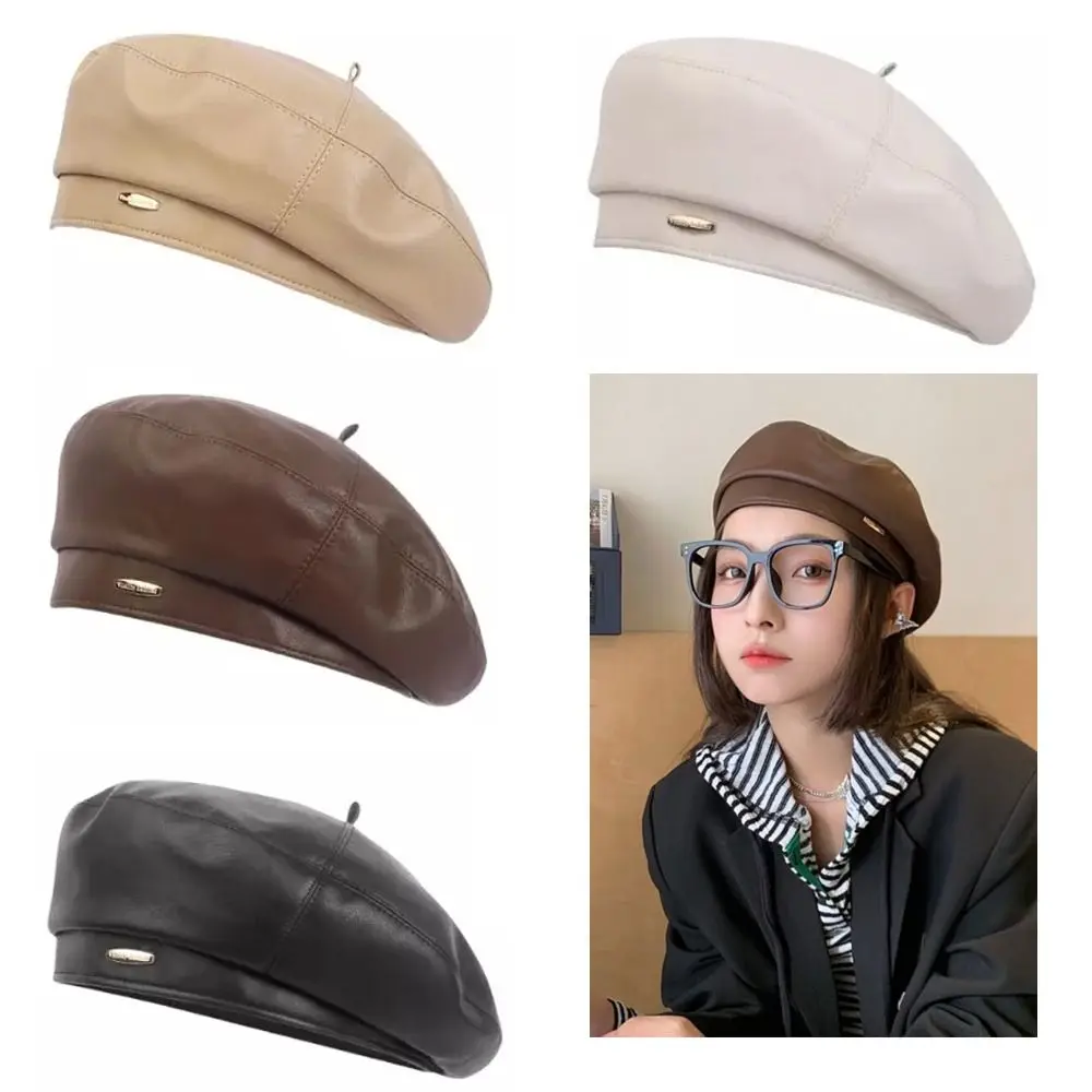 جديد بو قبعة قبعة قابل للتعديل لينة الرسام قبعة الفنان الفرنسي بلون الفنان الرسام قبعة الخريف الشتاء #2