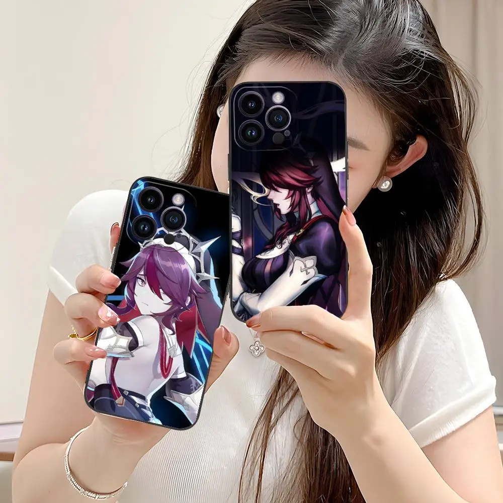 

Game GI Rosaria Phone Case for iPhone 17 16 15 14 13 12 11 X XR XS 8 7 Air Pro Max Plus Mini Soft TPU Shockproof Cover