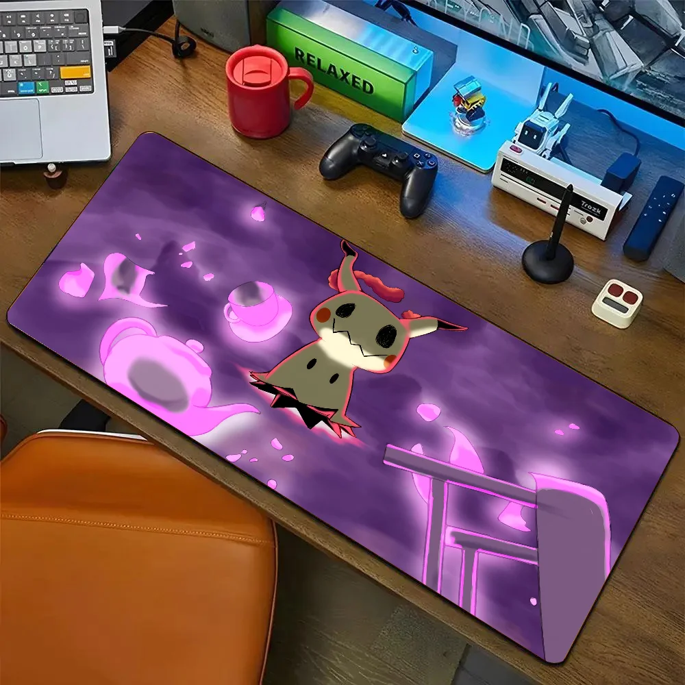 Alfombrilla de ratón antideslizante de anime m-mimikyu, adecuada para ordenadores de oficina, portátiles, juegos de deportes electrónicos, alfombrillas de escritorio, teclado XXL, 1 ud.