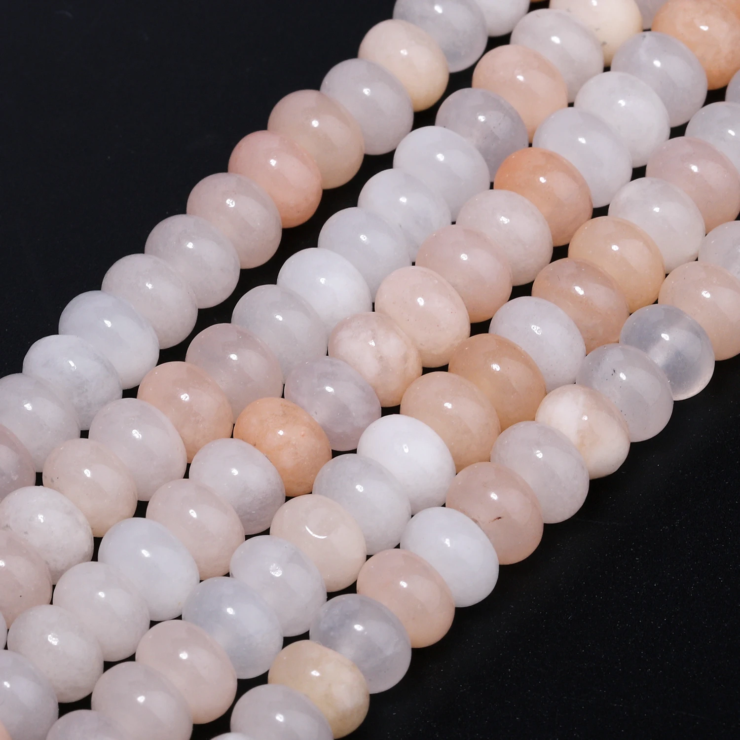 Perles en pierre d'aventurine rose naturelle, 8x5mm, rondes et plates en forme de boulier, perles d'espacement amples pour la fabrication de bijoux, accessoires de bricolage