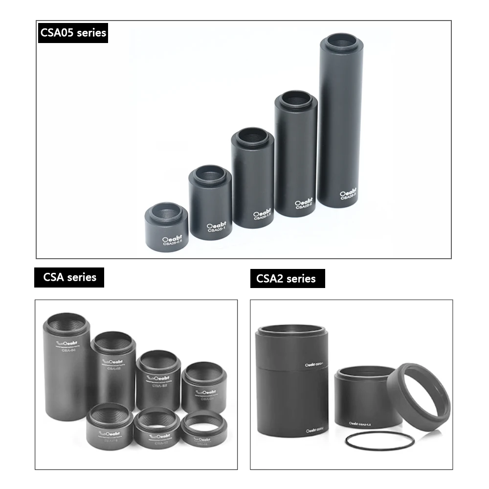 CSA05 Series Ø1/2" Stackable Lens Tubes SM05 Threaded Connector Extension Tube Shading Tube