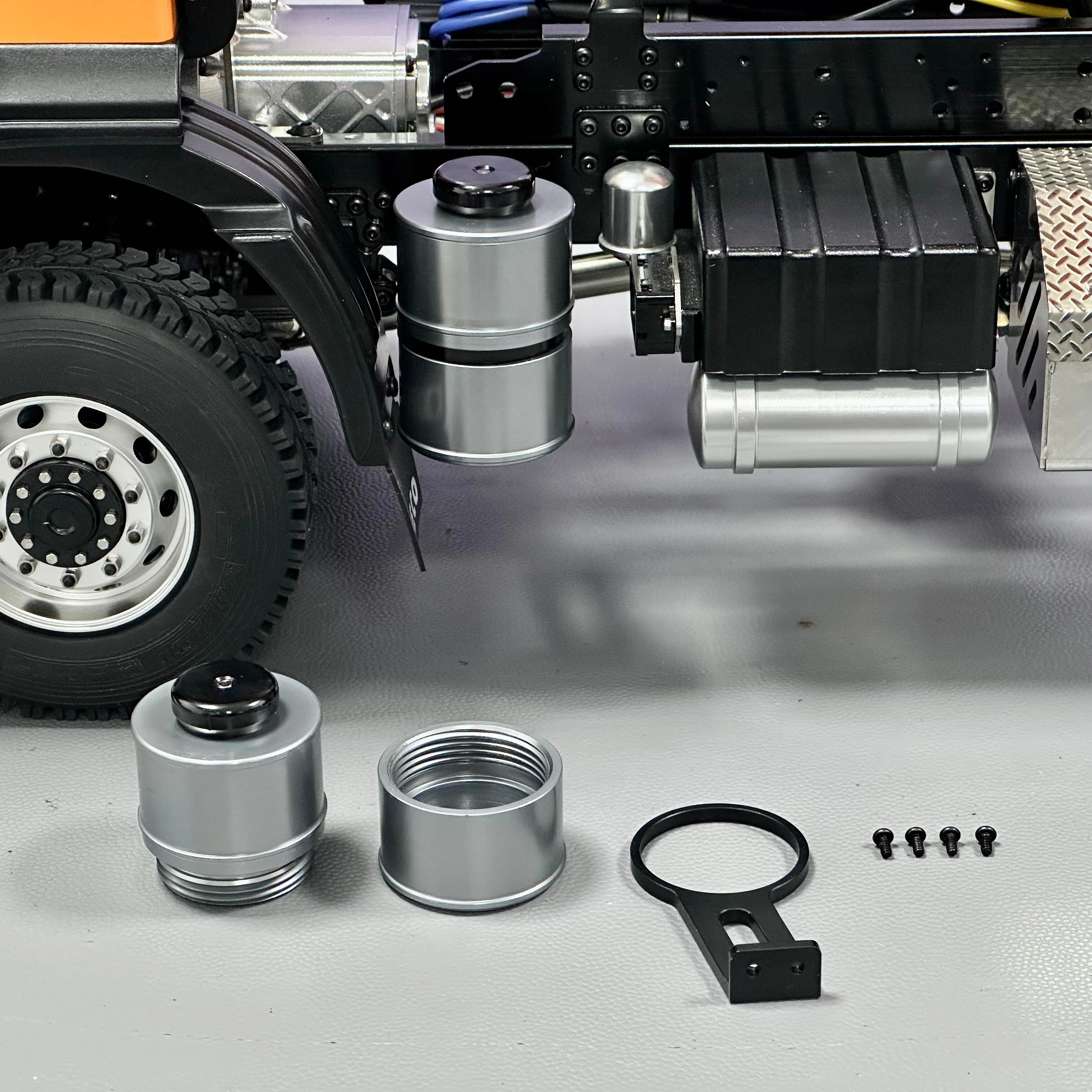 1/14 RC-LKW-Luftfilter, Benzintank, Rahmen, dekorative Zubehörteile für Tamiya 1/14 RC-Traktor-LKW, Kipper, Teile und Zubehör. – Detail 10