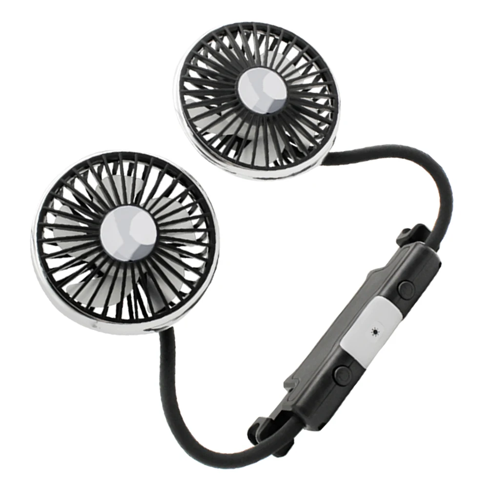 

12v24v Автомобильный вентилятор Охлаждающие вентиляторы для заднего сиденья с питанием от USB Автомобильные электрические мини-вентиляторы Автокресло Сильные бесшумные портативные двойные головки
