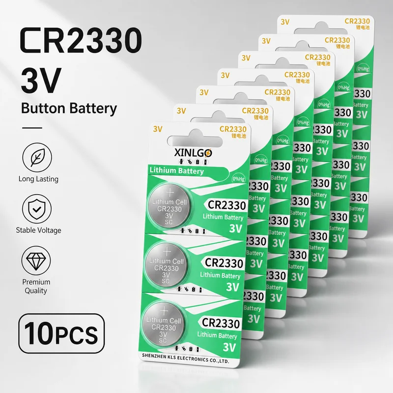 Lithium Coin Cell Battery CR2330 3V High Capacity Button Cell Replace DL2330 ECR2330 For Key Fob Remote Watch Toy