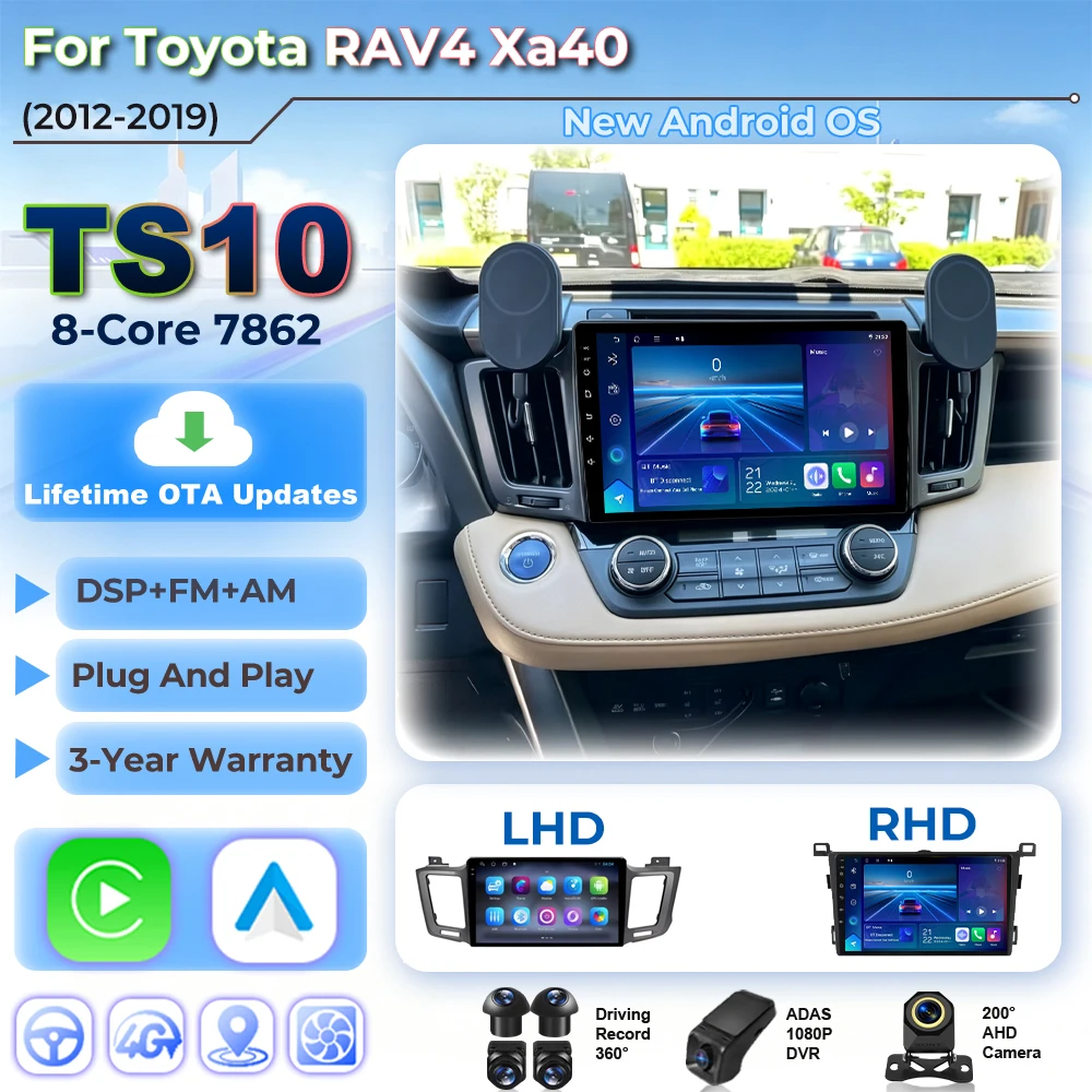 Android 16 Carplay For Toyota RAV4 RAV 4 Xa40 2012 2013 2014 2015 2016 -2019 Car Radio Multimedia Video Player Stereo Navigation