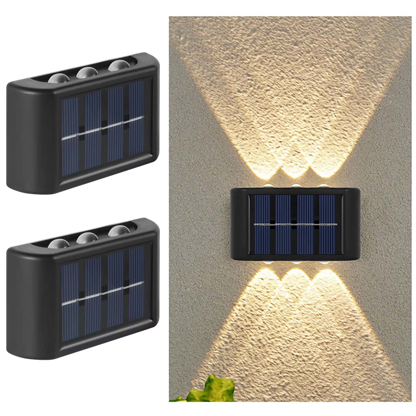Solar LED buitenwandlamp waterdicht van zonsondergang tot zonsopgang heklamp voor tuin, veranda, pad, patio, huisdecoratie