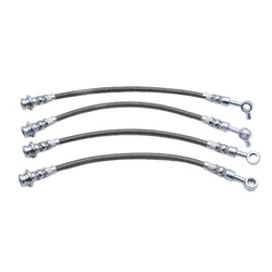 Brake Line Hose Set Front Rear Hydraulic Brake Line High Strength Replacement for Patrol Y60 1988-1997