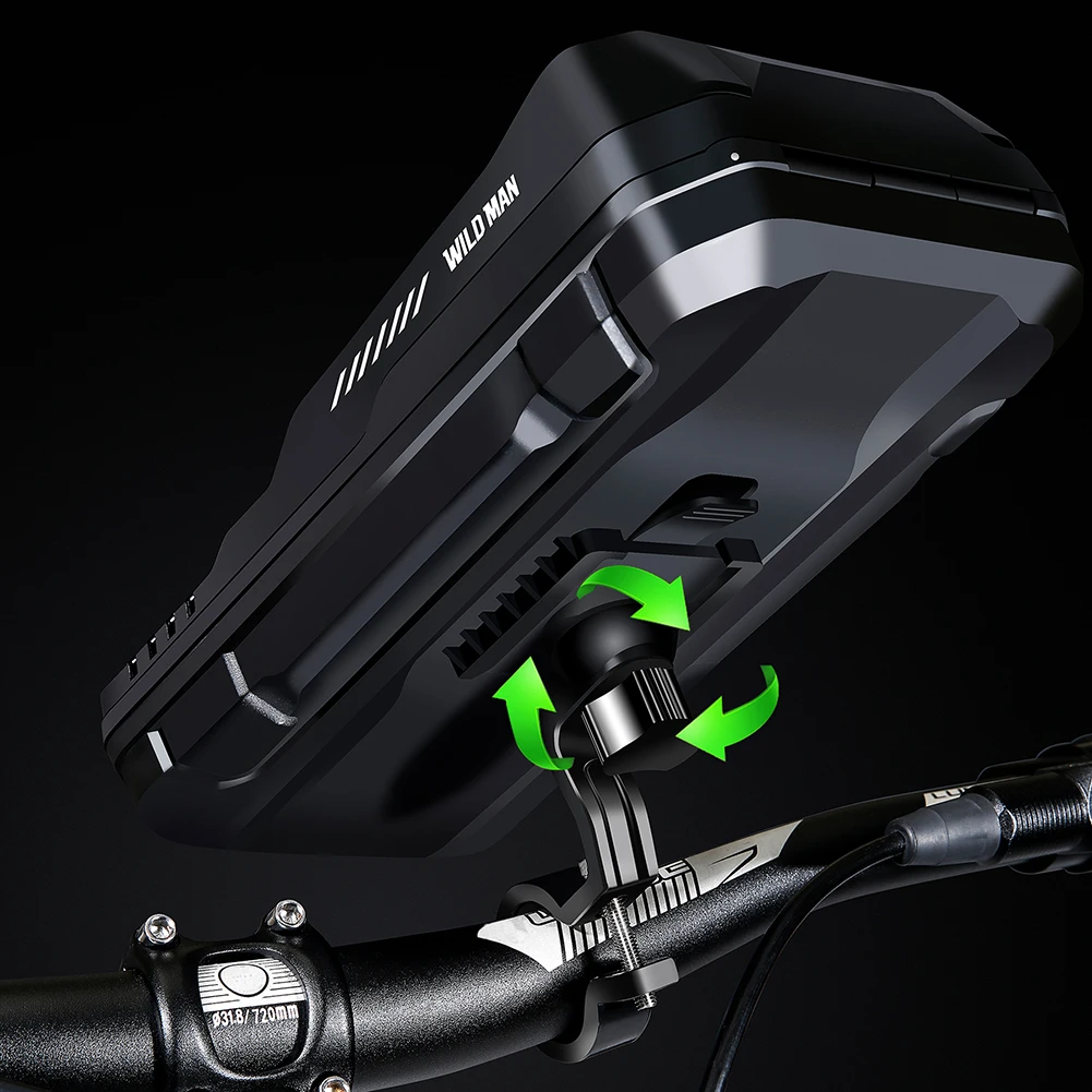 

WILD MAN Waterproof Mountain Bike Storage Bag Touch Screen Handlebar Bicycle Bag Quick Release for Electric Scooter Motorcycle