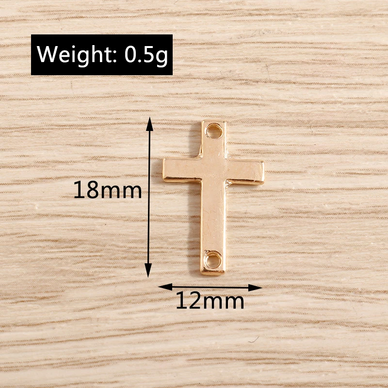 Tusember 40 Stück Legierung Metall Doppelloch Kreuz-Anhänger für Schmuckherstellung Handgemachtes DIY Zubehör für Halsketten und Ohrringe – Detail 2