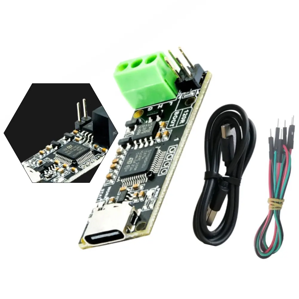 USB To CAN Adapter For For MKS CANable V2.0 Pro Analyzer With STM32G431C8T6 5.7kV Isolation For Industrial Motor Debugging Tool