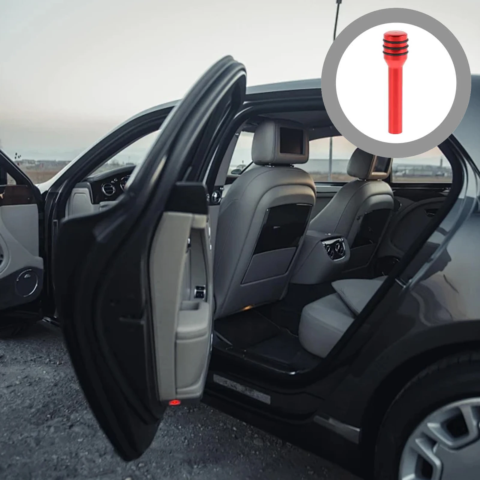 

2pcs Car Door Lock Pull Pins Aluminum Alloy Interior Accessories Enhance Security Easy Installation Versatile Use Car Knob