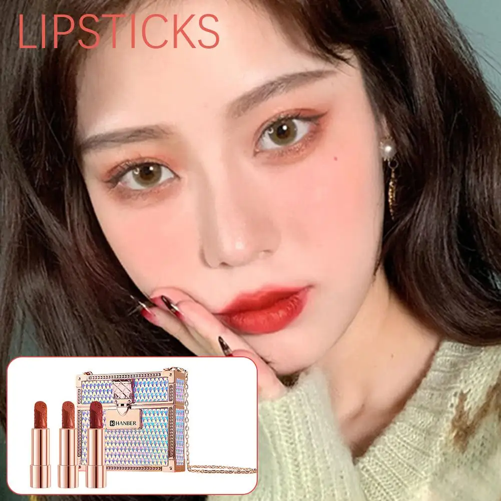 Make-up koreanischen matten Lippenstift Set wasserdichte langlebige Tasche Private Samt Label Lippen box Lip Tint Glanz Vitamin Leder Ki i1m6