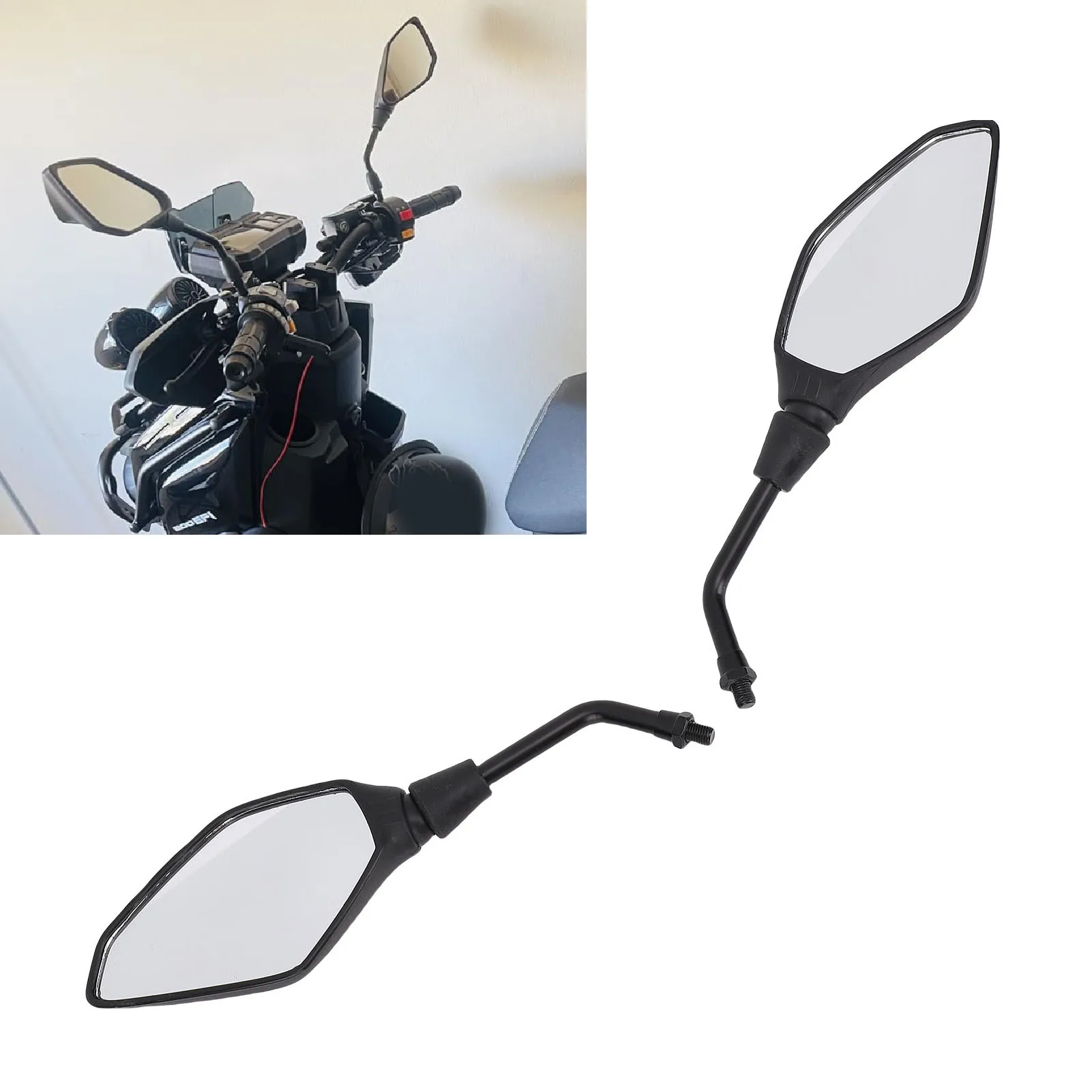 

Motorcycle Rearview Mirror with M8 M10 Bolt Clear Vision Scratchproof ATV Mirrors for Bike Scooter ATV UTV Dirt Bike