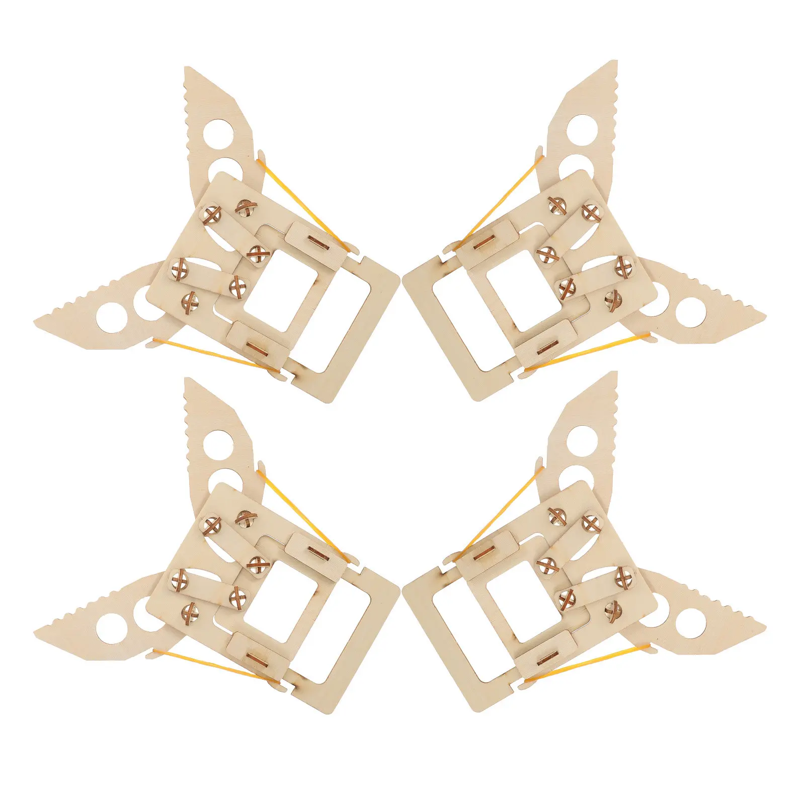 

4Pcs Mechanical Hand Kits DIY Wooden Assembly Stem Science Projects Educational Puzzle Crafts for Kids Girls Boys Creativity
