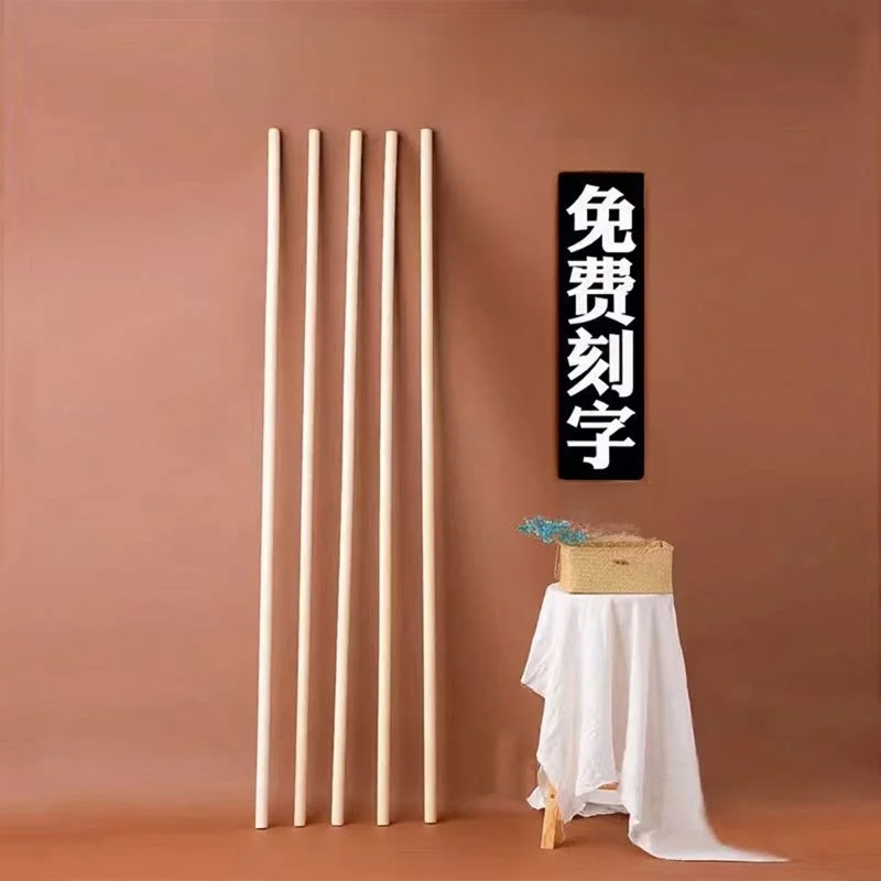 Real Wood White Wax Long Stick Fitness Stretching Martial Arts Equipment Unarmed Combat Training Tool Overhead Balance Stick
