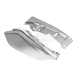 Motorcycle Chrome Engine Heat Shield Mid-Frame Air Deflector Trim For Harley Touring Road King Street Glide FLHX Electra Glide