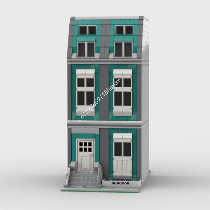 

710 шт. MOC Townhouse Фасад модульные здания строительные блоки образовательный кирпич детская игрушка на день рождения на Рождество игрушка в подарок