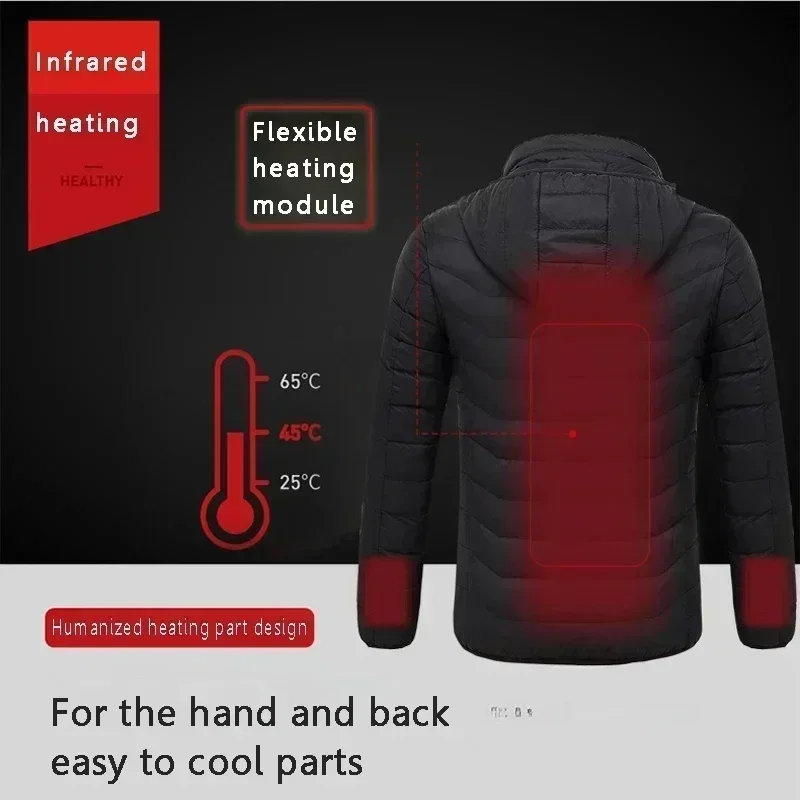 21 Areas Men\'s Heating Vest Self Jackets Electric Heating Jackets Women\'s USB Clothing Warm Sprots Thermal Coat