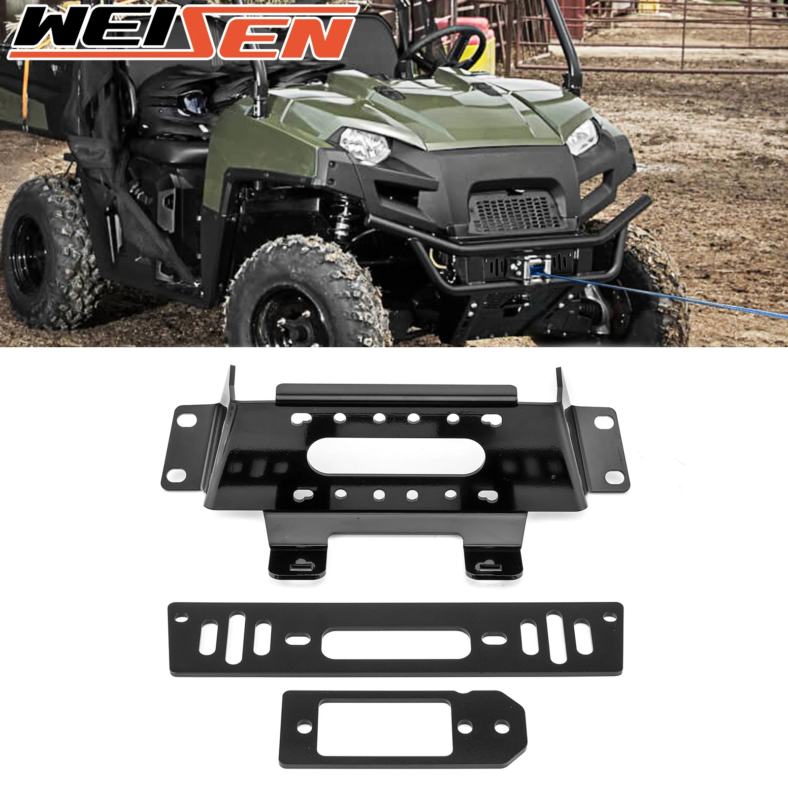 

Монтажный кронштейн лебедки UTV ATV/монтажная пластина лебедки без дрели для Polaris Ranger 425 500 700 TM 2001-2009 годов, полноразмерные аксессуары